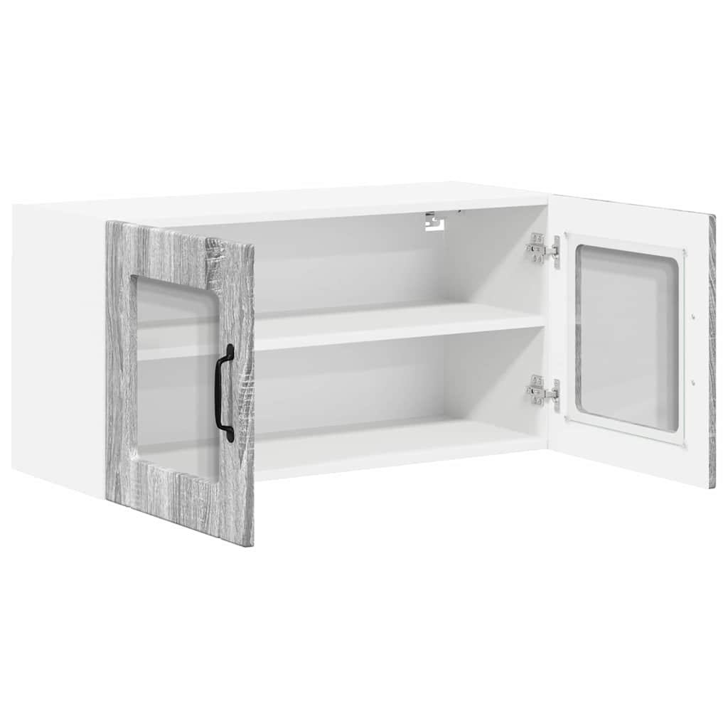 Dulap suspendat de bucatarie cu raft Gri Sonoma 80 x 31 x 40 cm — imaginea 6