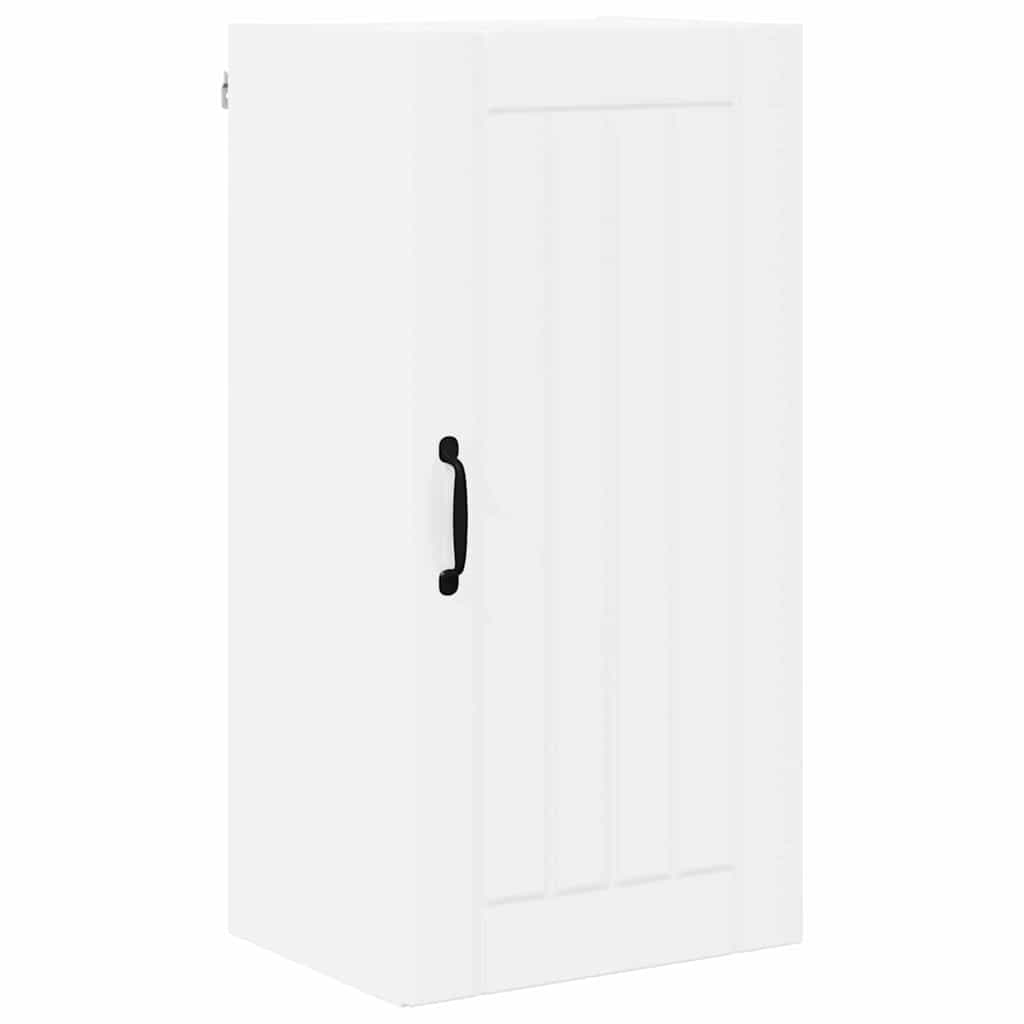 Dulap suspendat de bucatarie cu raft Alb lucios 40 x 31 x 80 cm