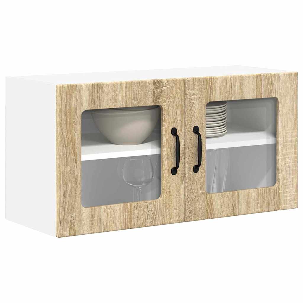 Dulap suspendat de bucatarie Stejar Sonoma 80 x 31 x 40 cm — imaginea 4