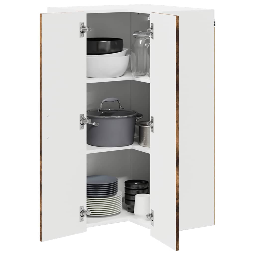 Dulap suspendat de bucatarie Stejar fumuriu 57 x 57 x 100 cm — imaginea 4