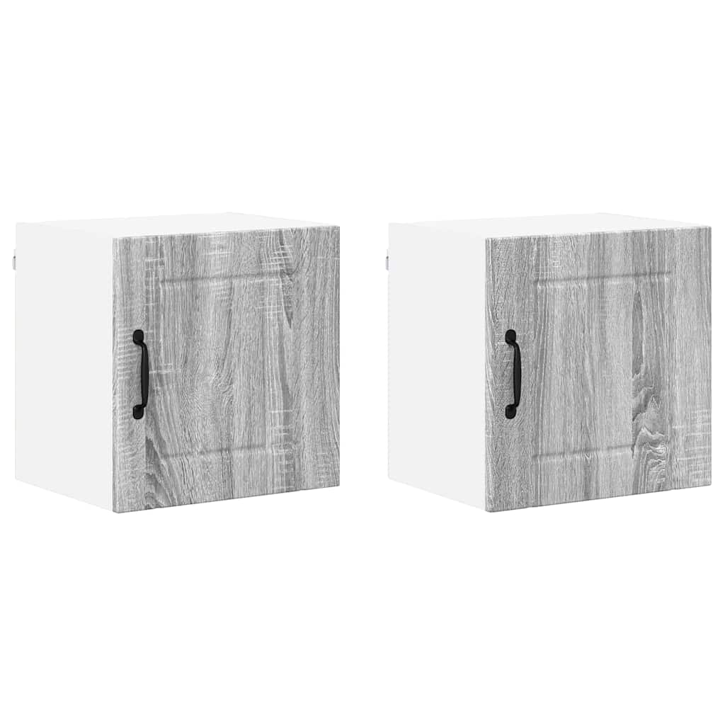 Dulap suspendat de bucatarie 2 pcs Gri Sonoma 40 x 31 x 40 cm