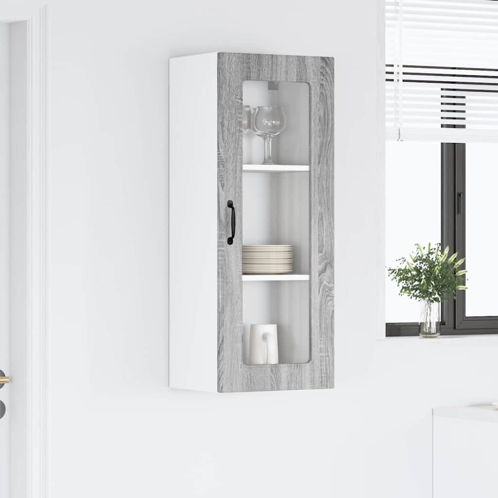 Dulap suspendat de bucatarie cu usa Gri Sonoma 40 x 31 x 100 cm — imaginea 5