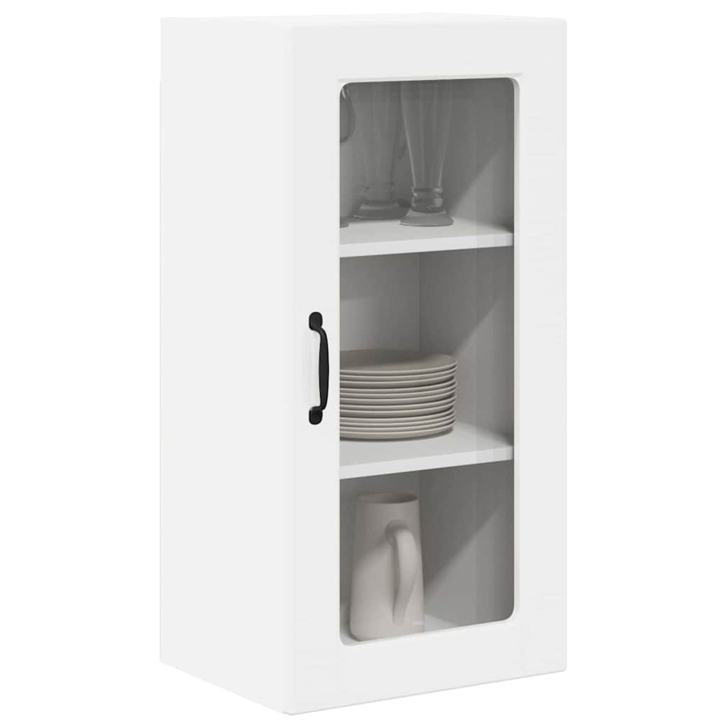 Dulap suspendat de bucatarie 2 pcs Alb lucios 40 x 31 x 80 cm — imaginea 4