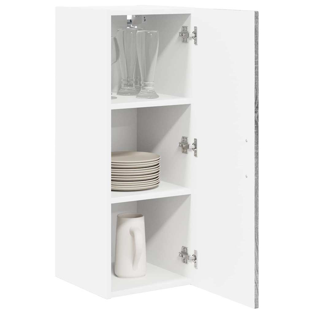 Dulap suspendat de bucatarie 2 pcs Gri Sonoma 30 x 31 x 80 cm — imaginea 4
