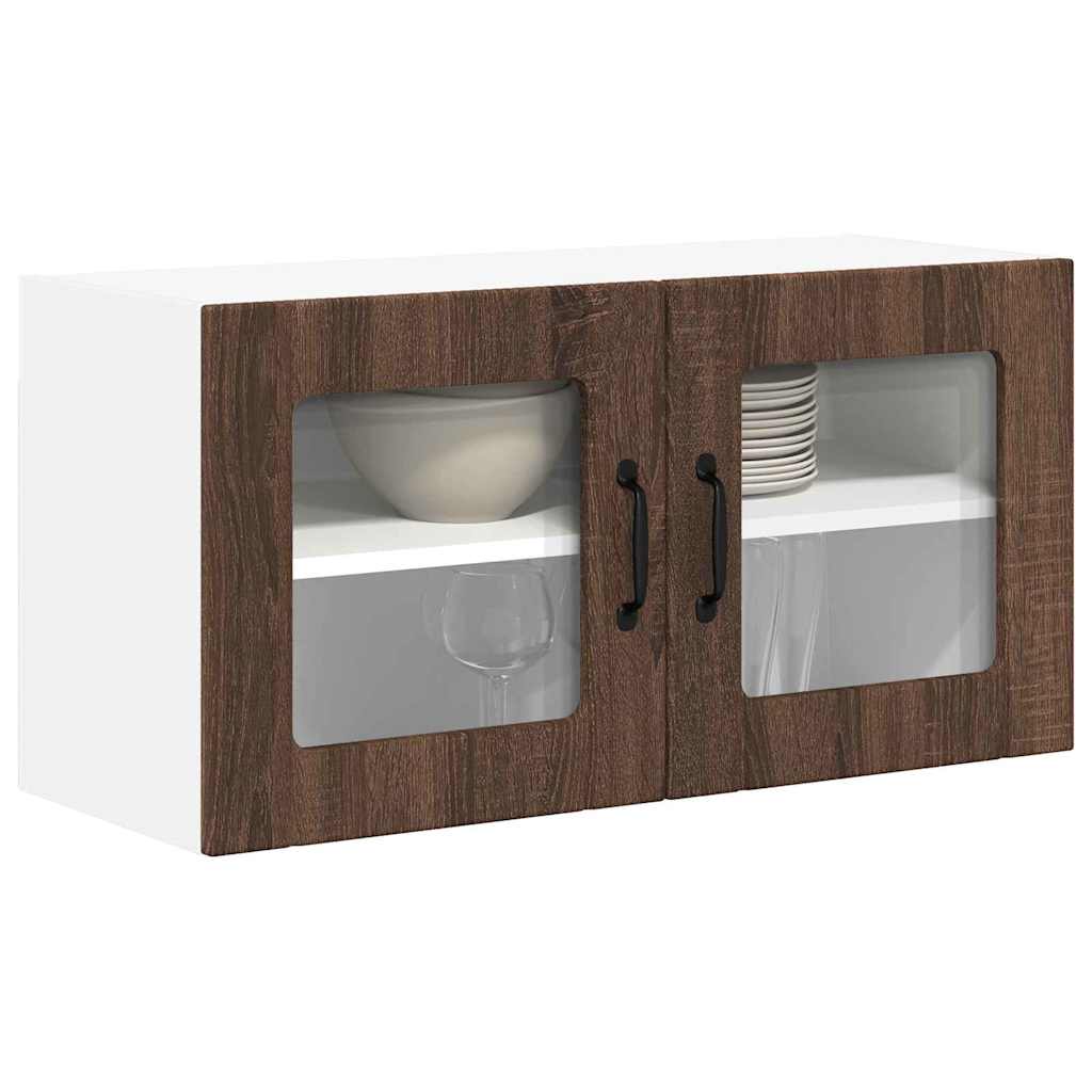 Dulap suspendat de bucatarie Stejar inchis 80 x 31 x 40 cm — imaginea 4