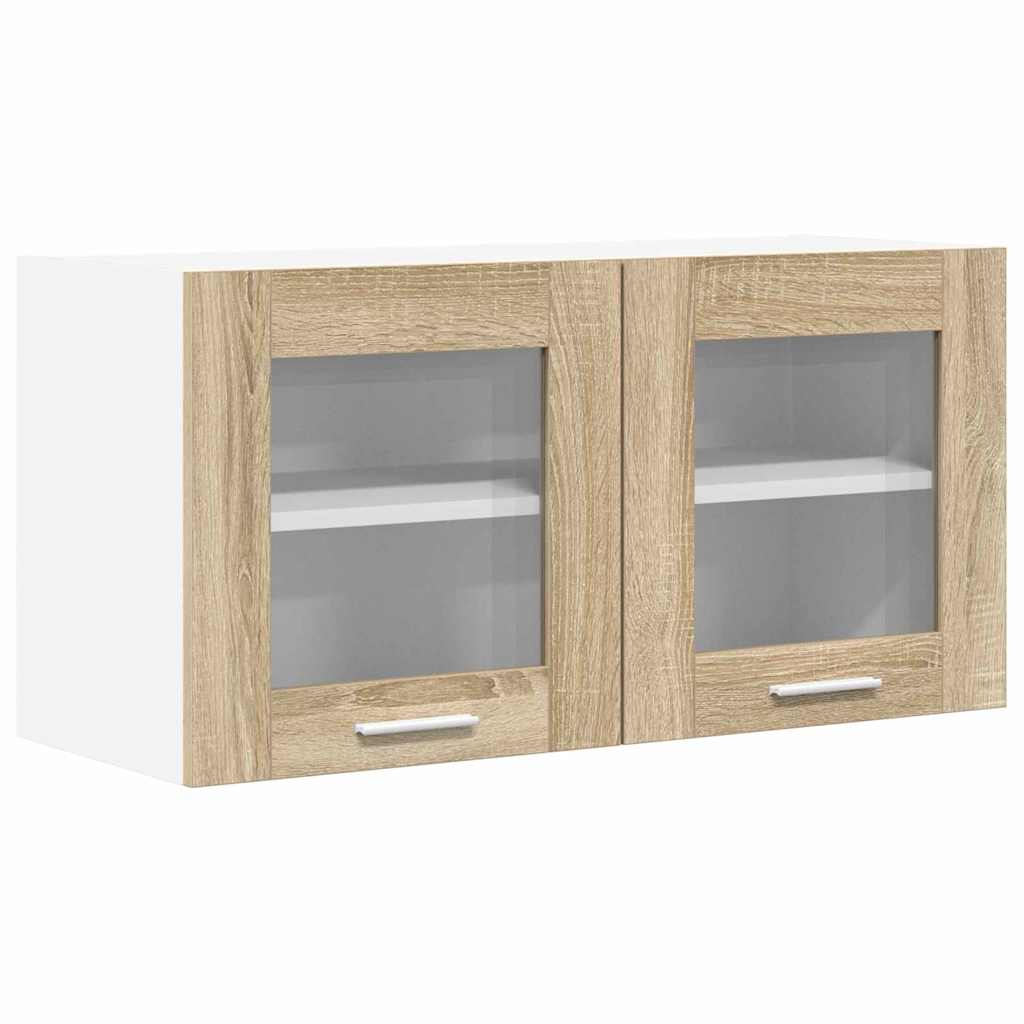 Dulap suspendat Riga Stejar Sonoma si Alb 80 x 31 x 40 cm