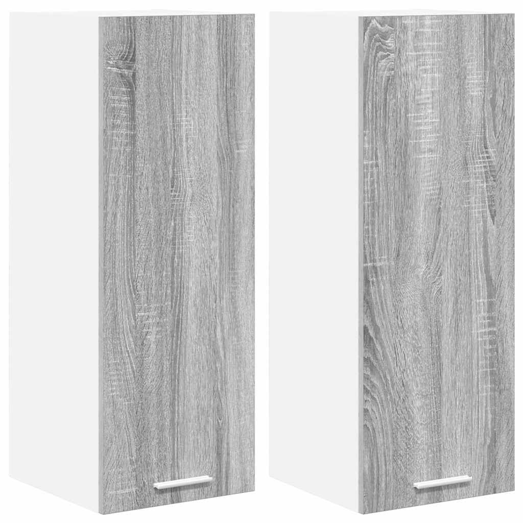 Dulap suspendat Riga 2 pcs Gri Sonoma si Alb 30 x 31 x 80 cm