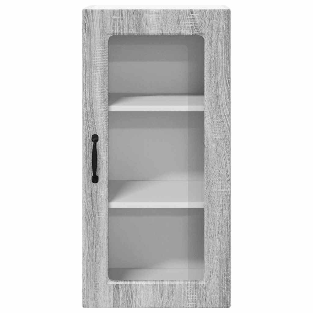 Dulap suspendat de bucatarie cu raft Gri Sonoma 40 x 31 x 80 cm — imaginea 7