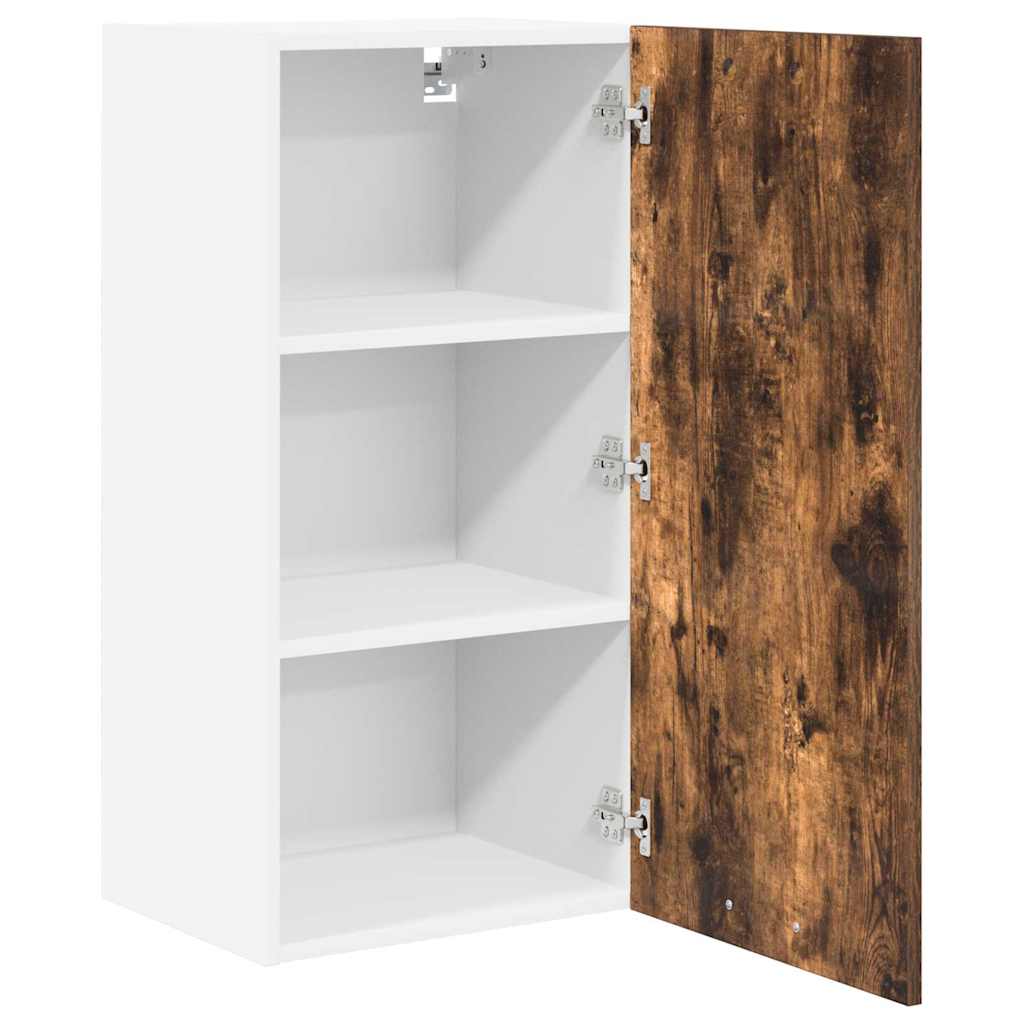 Dulap suspendat Riga Stejar afumat si alb 40 x 31 x 80 cm — imaginea 6