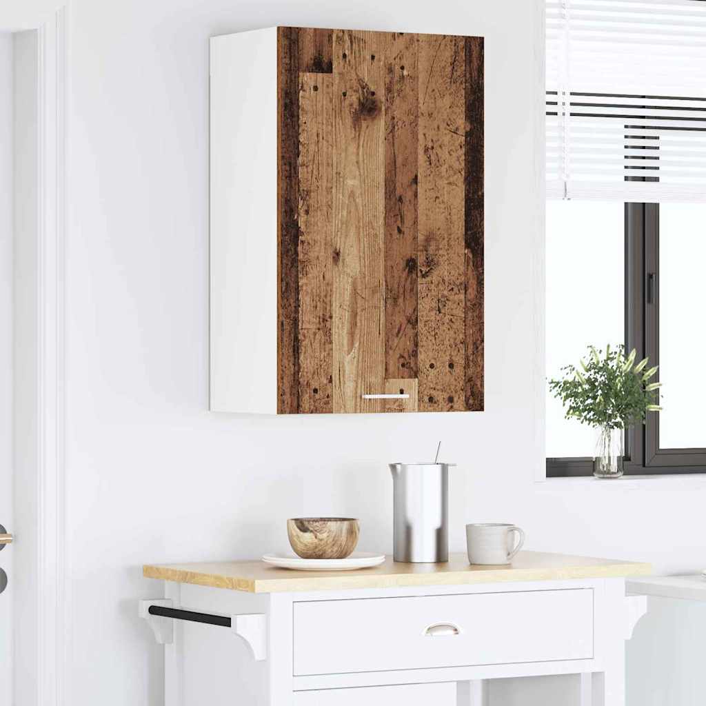 Dulap suspendat cu raft Riga Lemn vechi si Alb 50 x 31 x 80 cm — imaginea 5