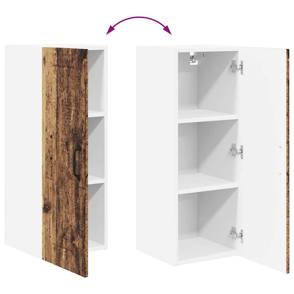 Dulap suspendat de bucatarie cu raft Lemn Vechi 30 x 31 x 80 cm — imaginea 12