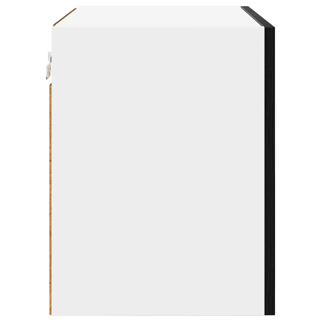Dulap suspendat Riga 2 pcs Stejar negru si Alb 50 x 31 x 40 cm — imaginea 9