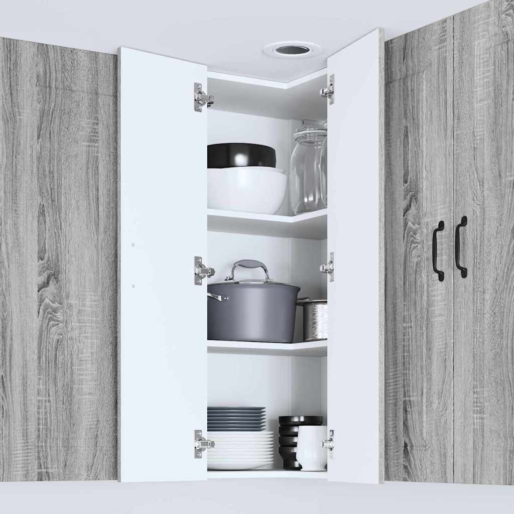 Dulap suspendat de bucatarie cu usa Gri Sonoma 57 x 57 x 100 cm — imaginea 5
