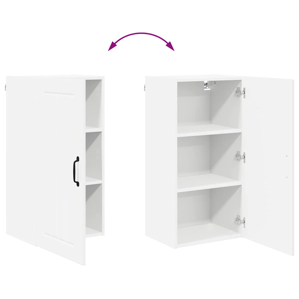 Dulap suspendat de bucatarie cu raft Alb lucios 40 x 31 x 80 cm — imaginea 12
