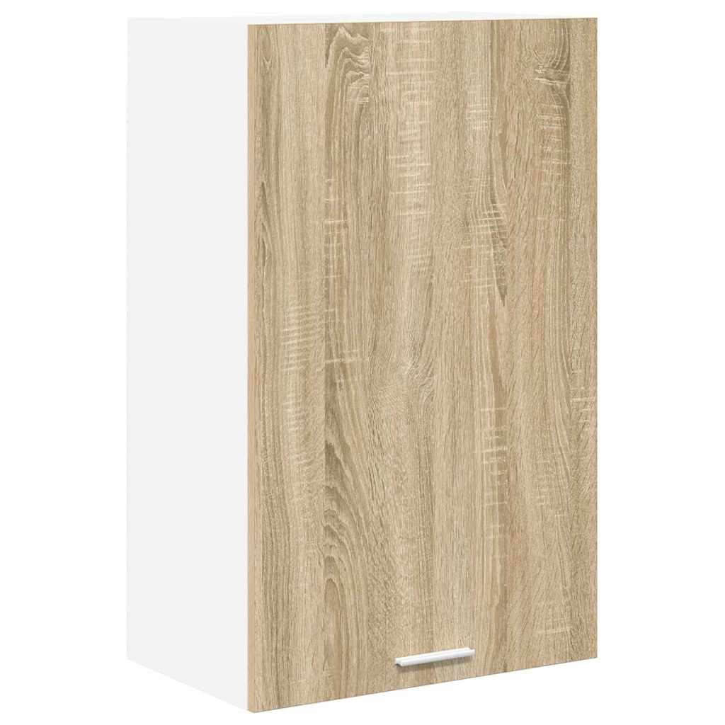 Dulap suspendat Riga Stejar Sonoma si Alb 50 x 31 x 80 cm