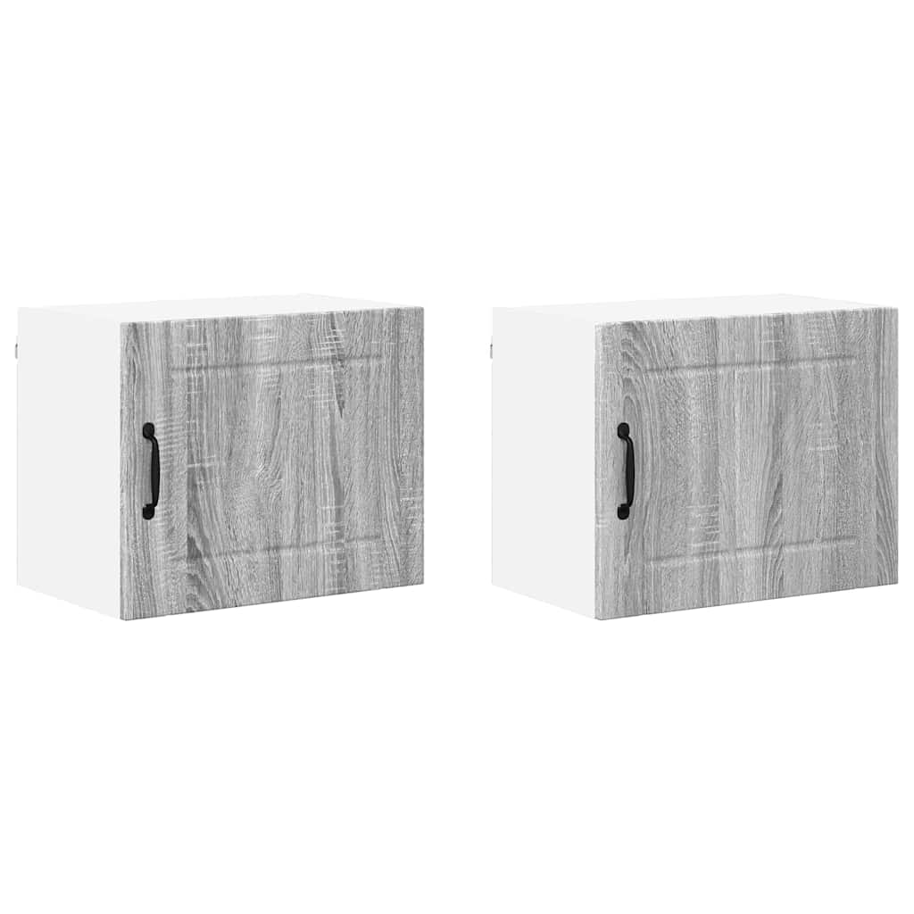 Dulap suspendat de bucatarie 2 pcs Gri Sonoma 50 x 31 x 40 cm