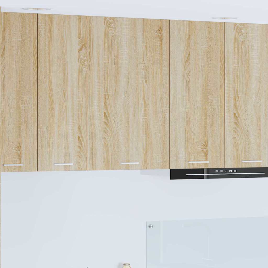 Dulap suspendat Riga Stejar Sonoma si Alb 50 x 31 x 80 cm — imaginea 2