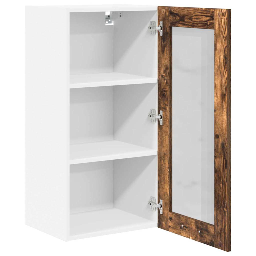 Dulap suspendat Riga 2 pcs Stejar fumuriu 40 x 31 x 80 cm — imaginea 6
