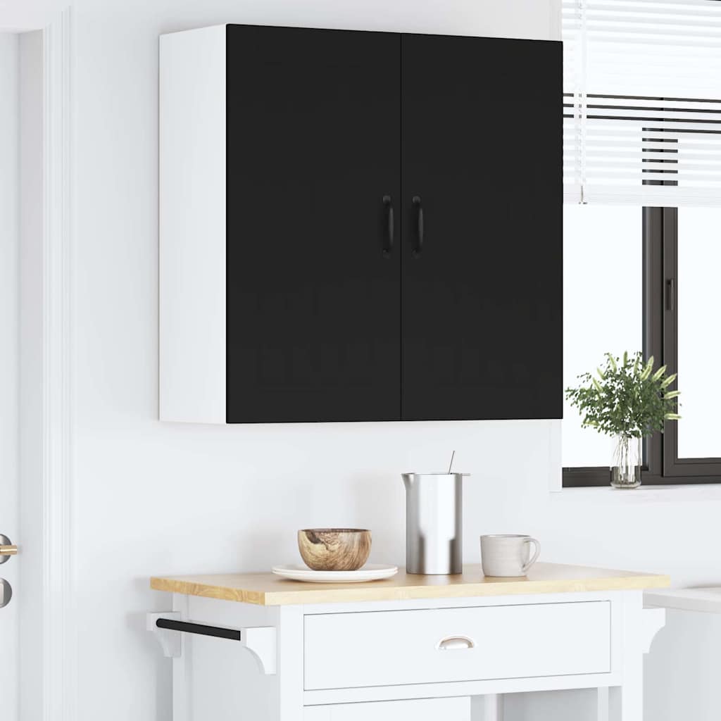 Dulap suspendat de bucatarie cu raft Negru 80 x 31 x 80 cm — imaginea 5