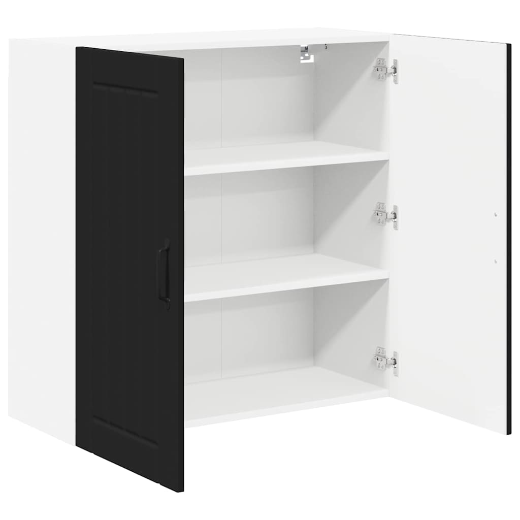 Dulap suspendat de bucatarie cu raft Negru 80 x 31 x 80 cm — imaginea 6