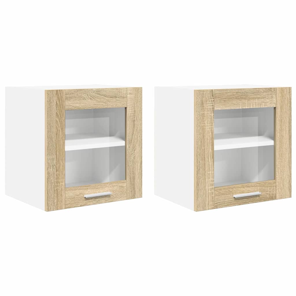 Dulap suspendat cu usa Riga 2 pcs Stejar Sonoma 40 x 31 x 40 cm