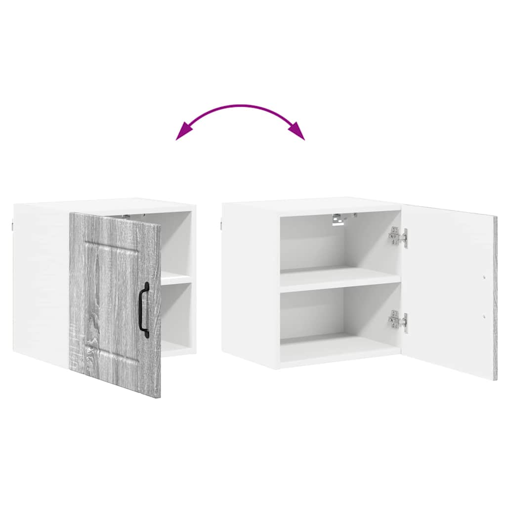 Dulap suspendat de bucatarie 2 pcs Gri Sonoma 40 x 31 x 40 cm — imaginea 13