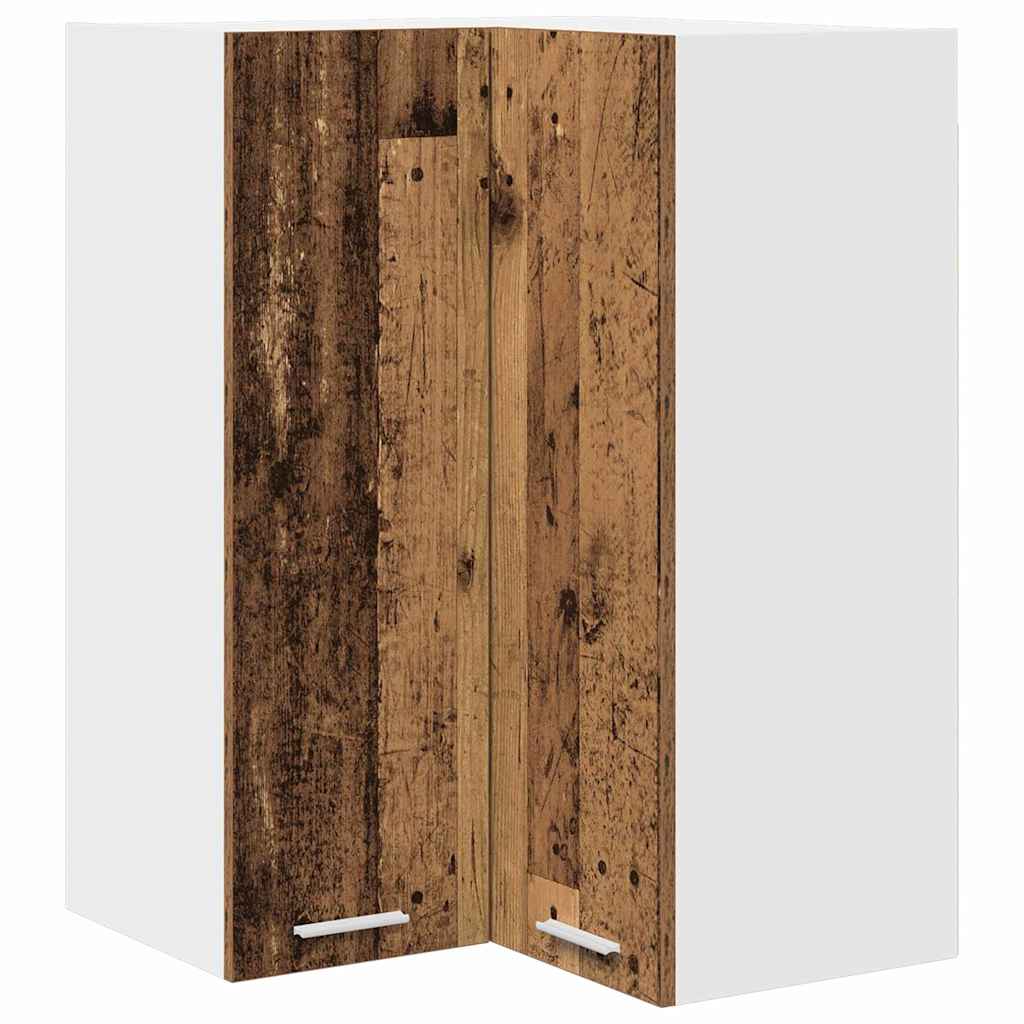 Dulap suspendat cu raft Riga Lemn vechi si Alb 57 x 57 x 80 cm