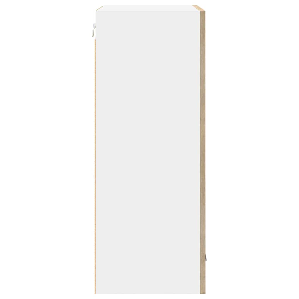Dulap suspendat Riga Stejar Sonoma si Alb 50 x 31 x 80 cm — imaginea 8