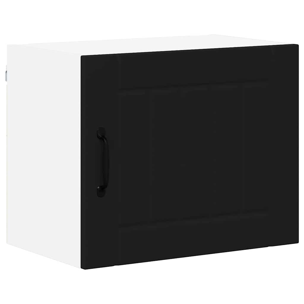 Dulap suspendat de bucatarie cu raft Negru 50 x 31 x 40 cm