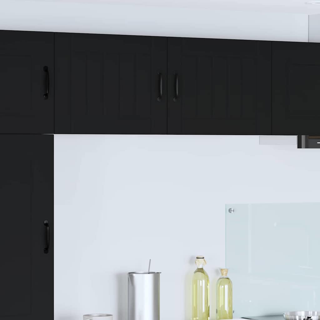 Dulap suspendat de bucatarie cu raft Negru 50 x 31 x 40 cm — imaginea 2