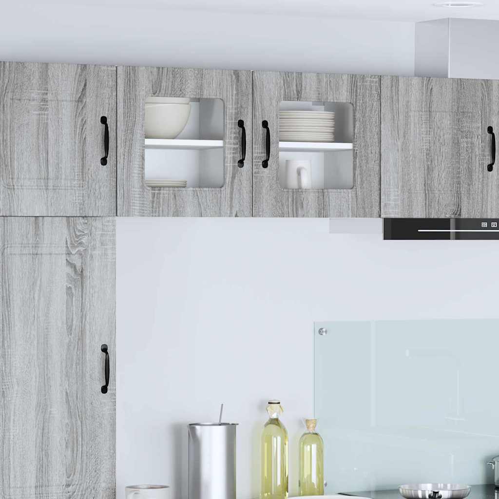 Dulap suspendat de bucatarie cu raft Gri Sonoma 40 x 31 x 40 cm — imaginea 2