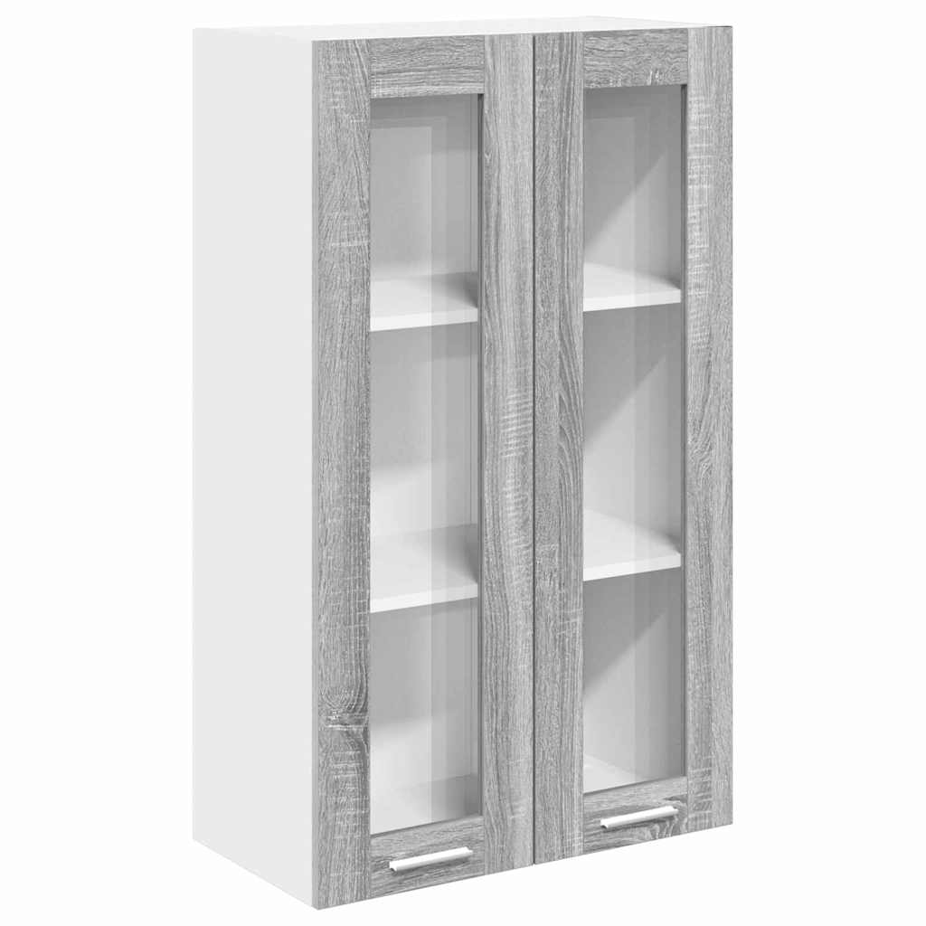 Dulap suspendat Riga Gri Sonoma 60 x 31 x 100 cm Lemn compozit