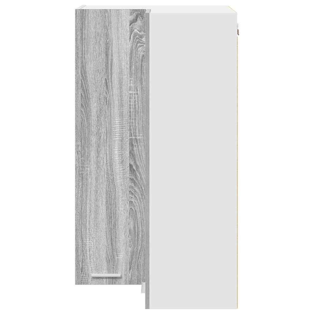 Dulap suspendat cu raft Riga Gri Sonoma si Alb 57 x 57 x 100 cm — imaginea 7