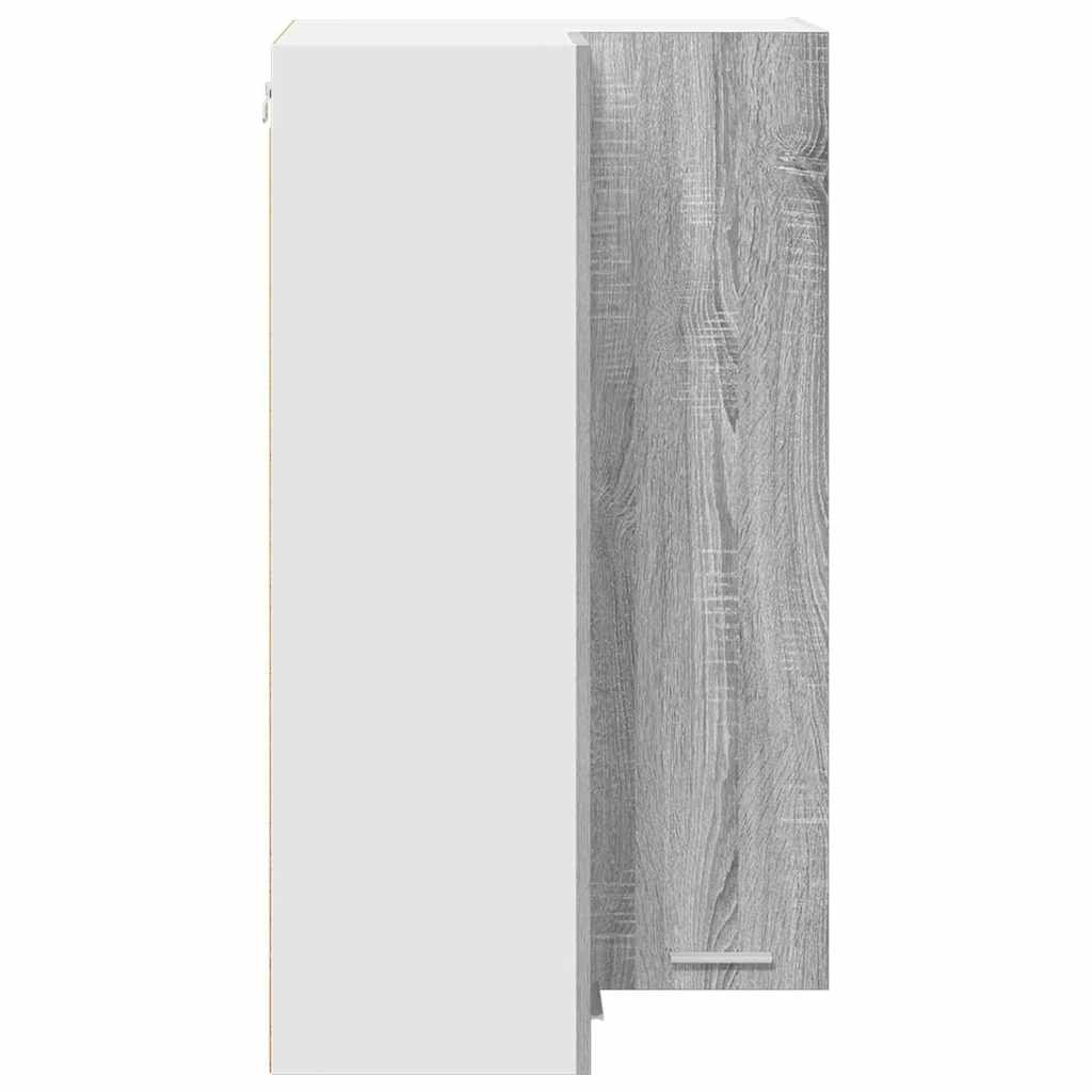 Dulap suspendat cu raft Riga Gri Sonoma si Alb 57 x 57 x 100 cm — imaginea 8