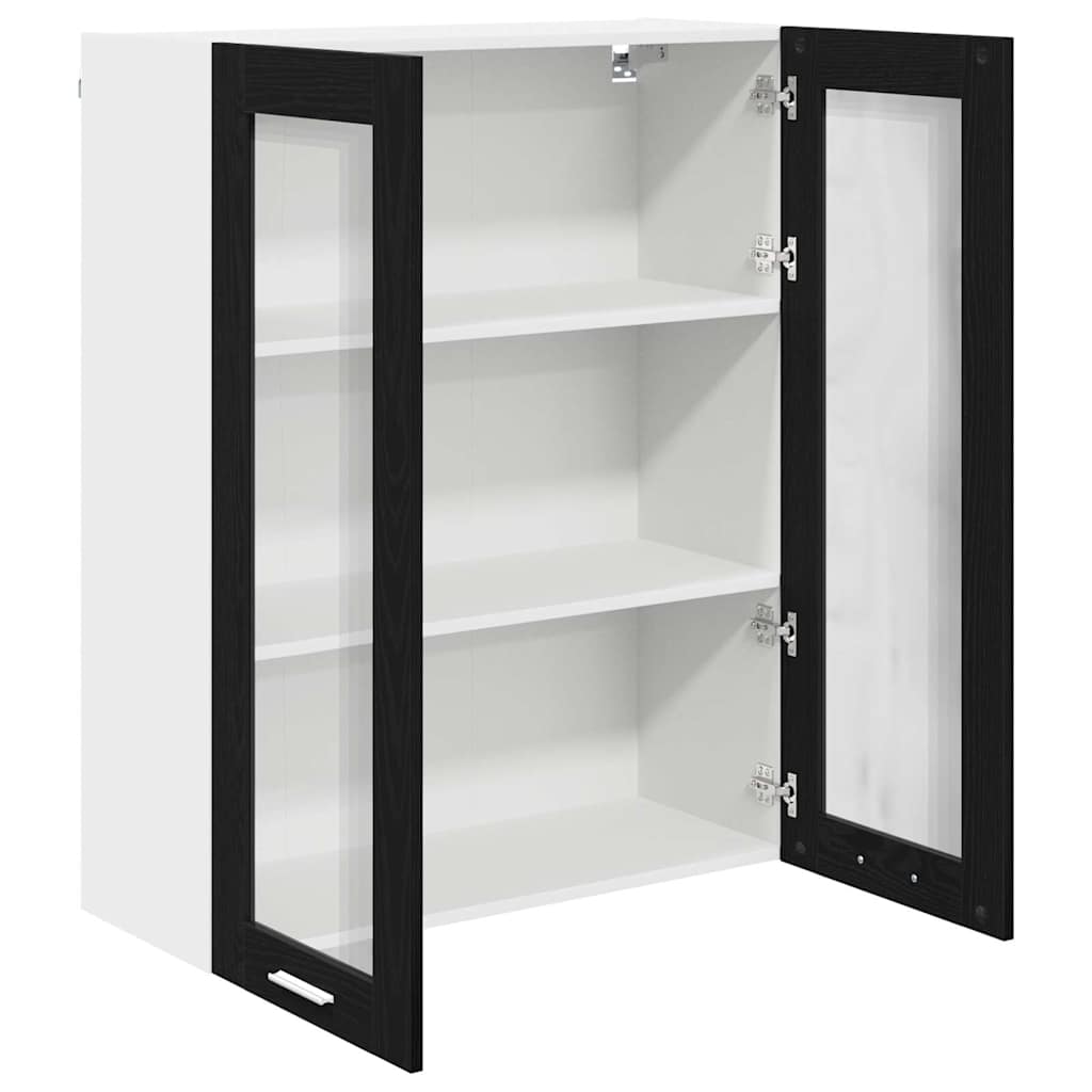 Dulap suspendat cu raft Riga Stejar Negru 80 x 31 x 100 cm — imaginea 6