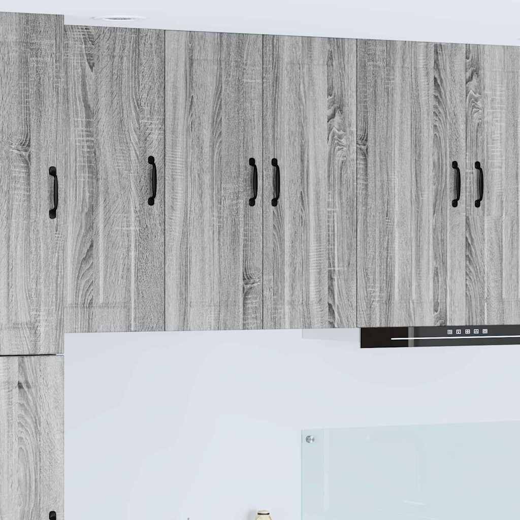 Dulap suspendat de bucatarie cu raft Gri Sonoma 60 x 31 x 80 cm — imaginea 2
