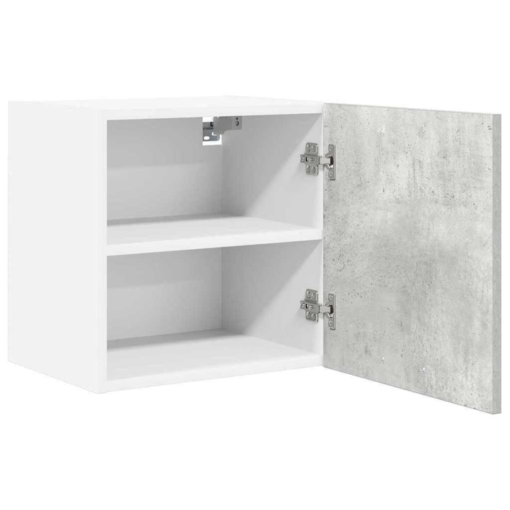 Dulap suspendat Riga 2 pcs Gri beton si Alb 40 x 31 x 40 cm — imaginea 7