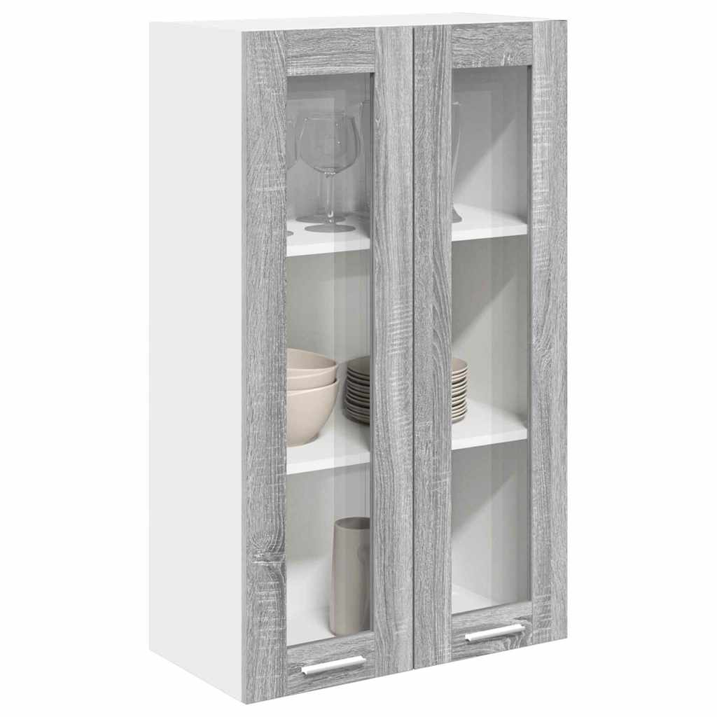 Dulap suspendat Riga Gri Sonoma 60 x 31 x 100 cm Lemn compozit — imaginea 4