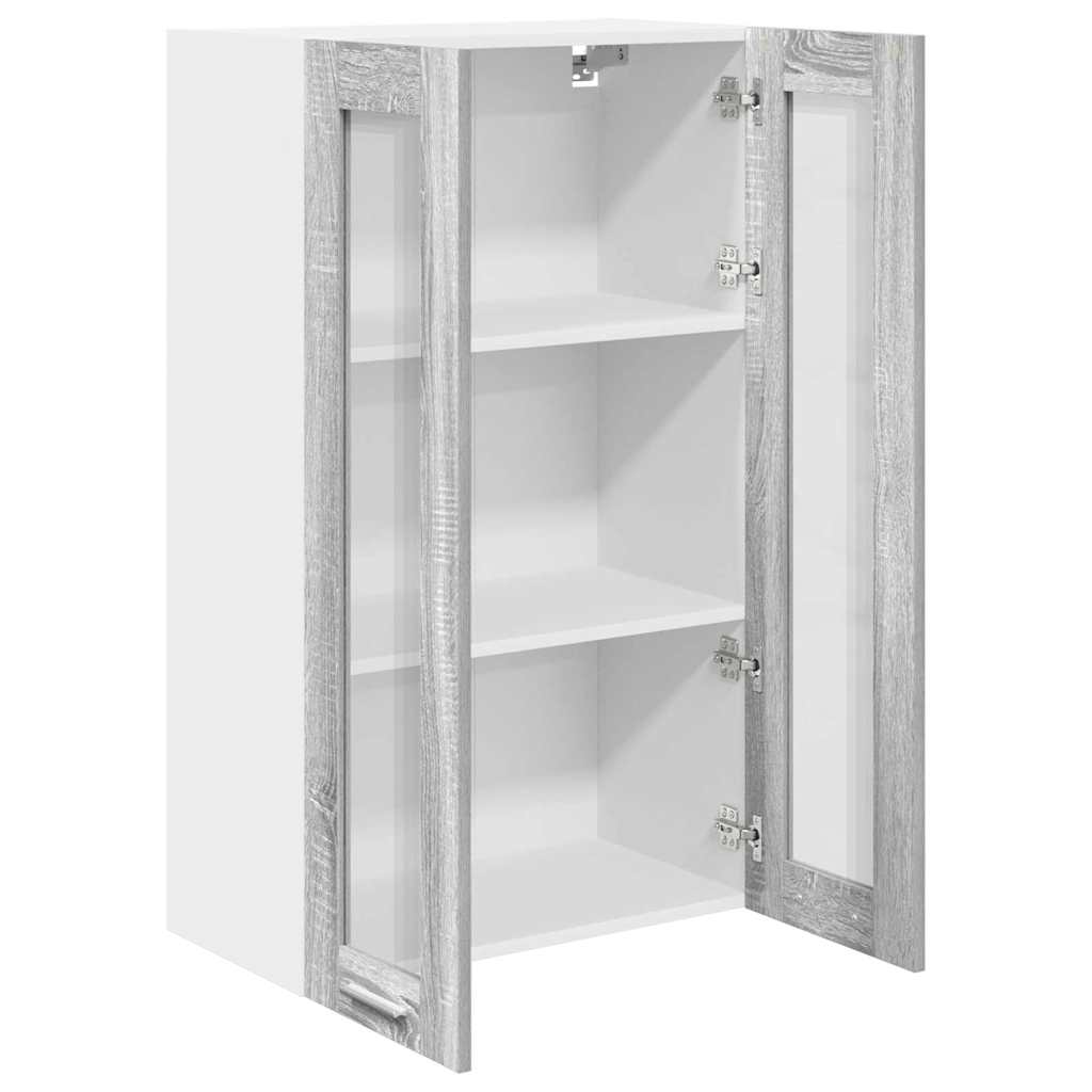 Dulap suspendat Riga Gri Sonoma 60 x 31 x 100 cm Lemn compozit — imaginea 6