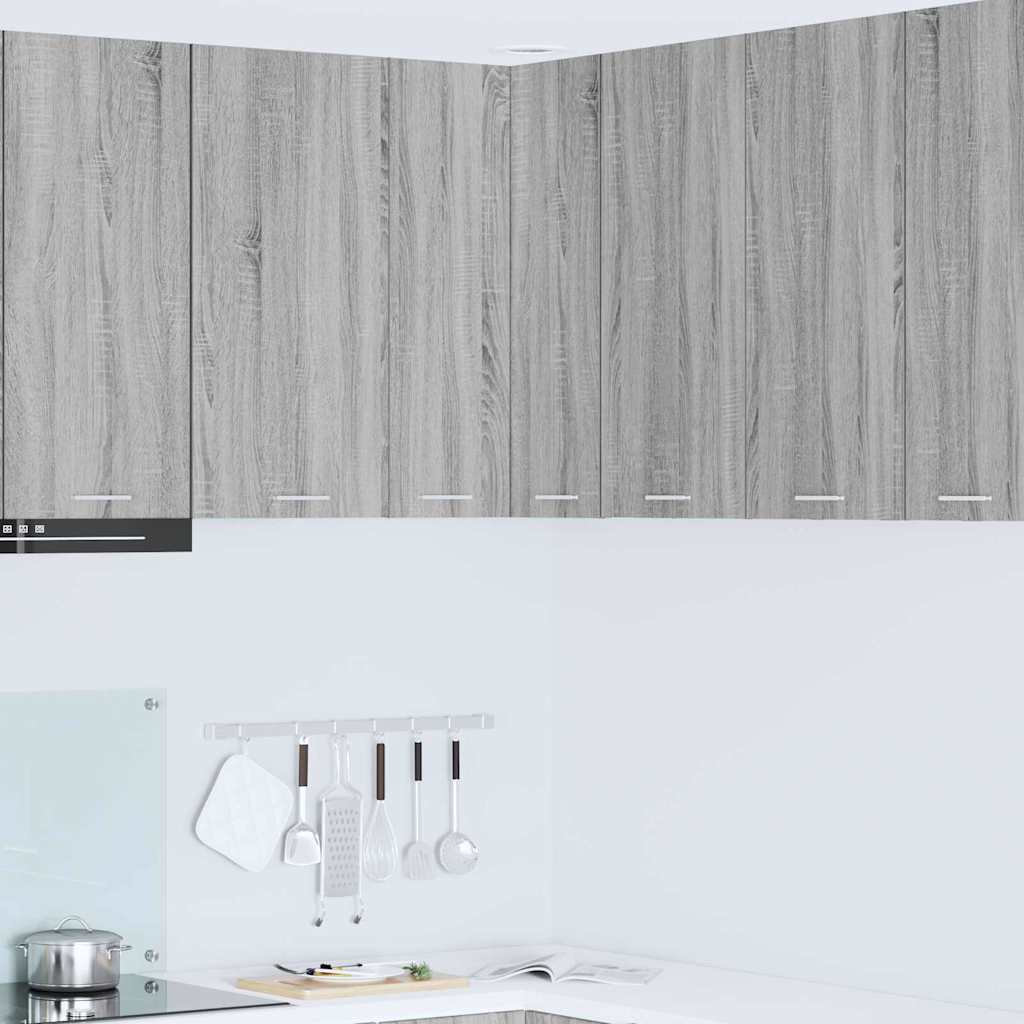 Dulap suspendat cu raft Riga Gri Sonoma si Alb 57 x 57 x 80 cm — imaginea 2