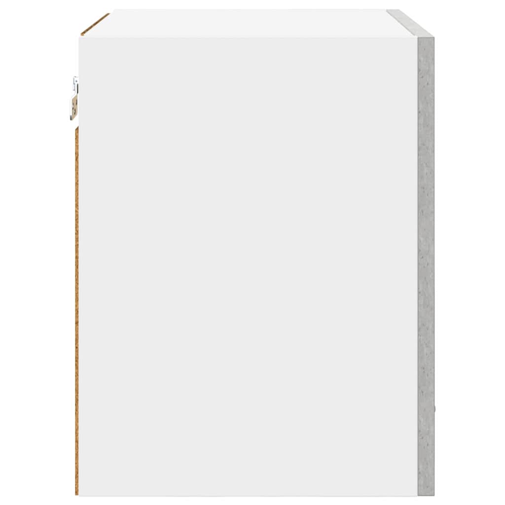 Dulap suspendat Riga 2 pcs Gri beton si Alb 40 x 31 x 40 cm — imaginea 9