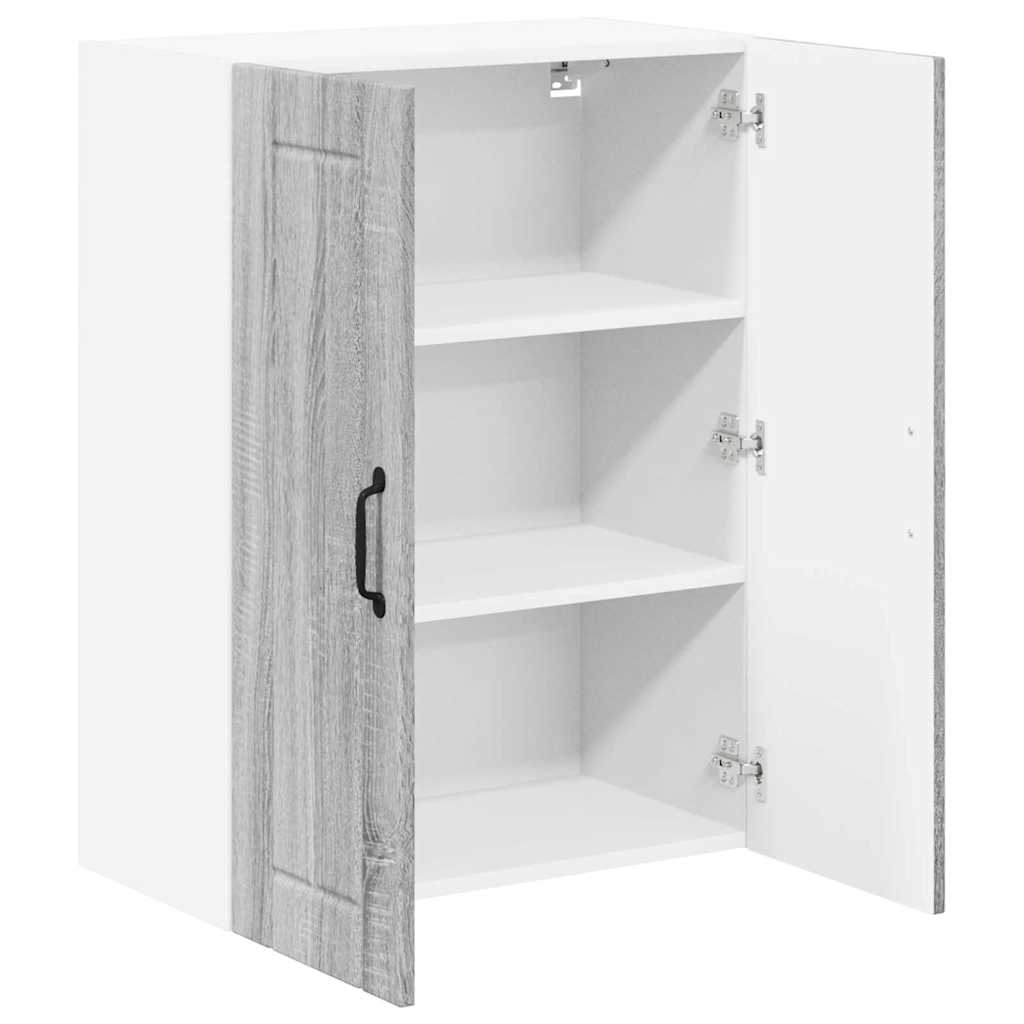 Dulap suspendat de bucatarie cu raft Gri Sonoma 60 x 31 x 80 cm — imaginea 6