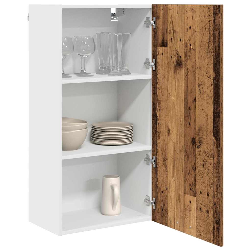 Dulap suspendat cu raft Riga Lemn vechi si Alb 50 x 31 x 100 cm — imaginea 4