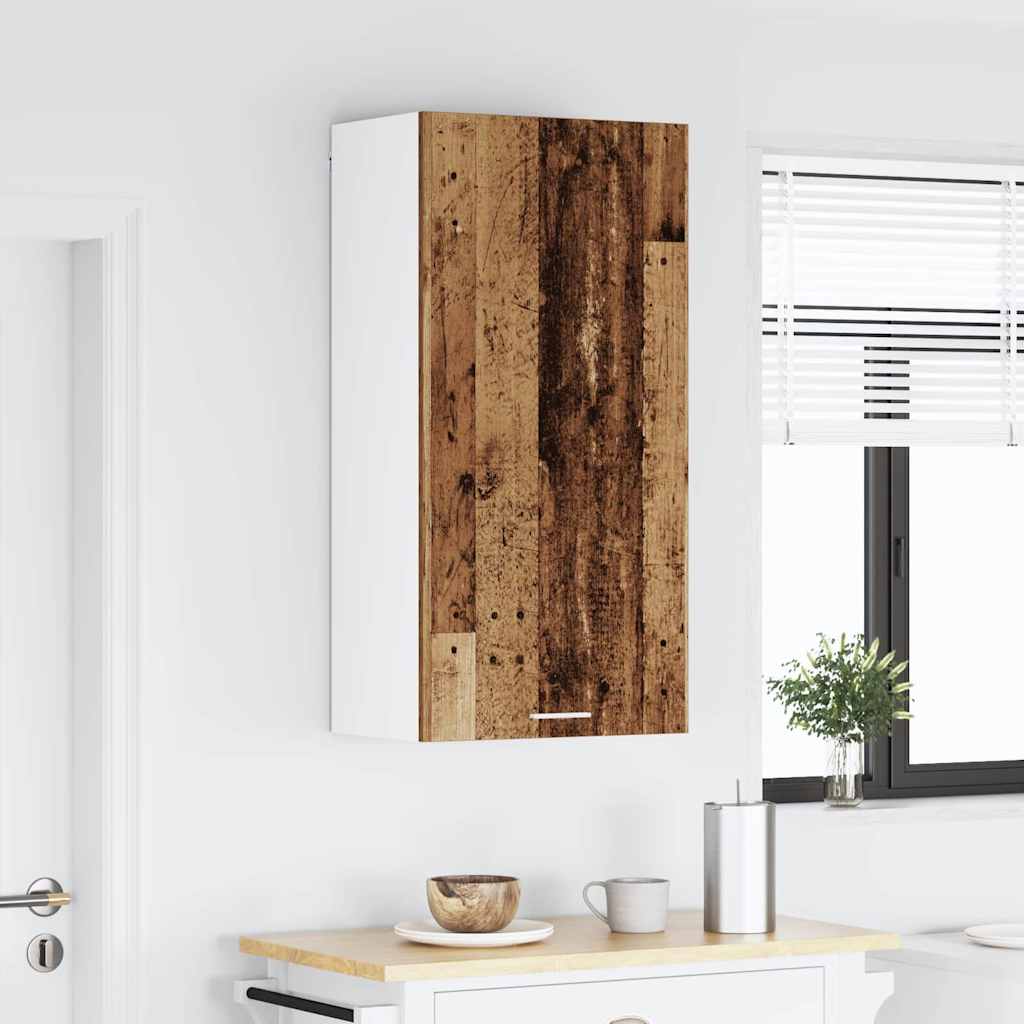 Dulap suspendat cu raft Riga Lemn vechi si Alb 50 x 31 x 100 cm — imaginea 5