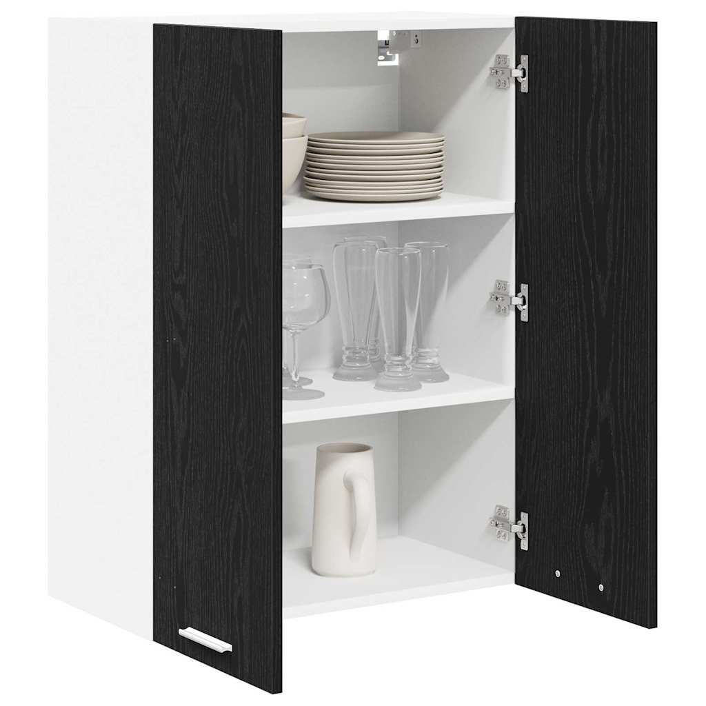 Dulap suspendat Riga Stejar Negru 60 x 31 x 80 cm Lemn compozit — imaginea 4
