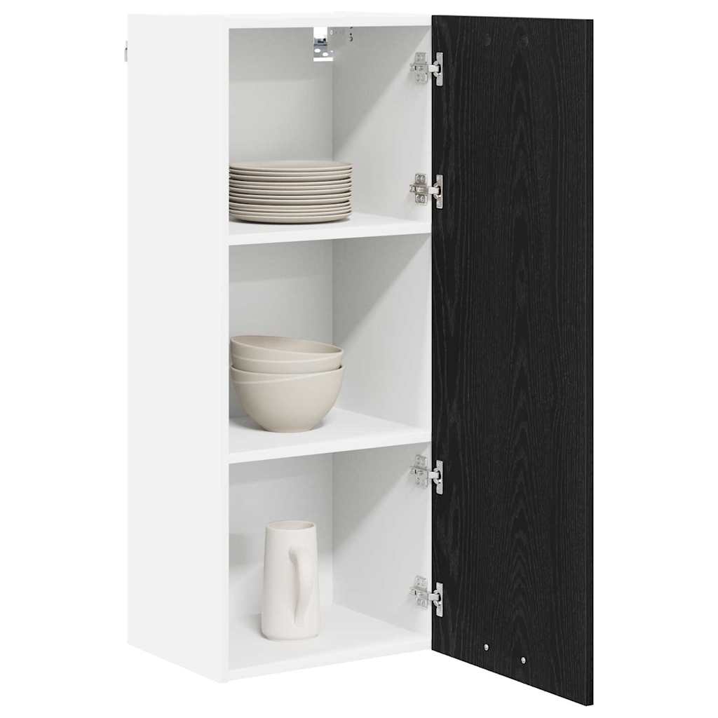 Dulap suspendat cu raft Riga Stejar Negru 40 x 31 x 100 cm — imaginea 4