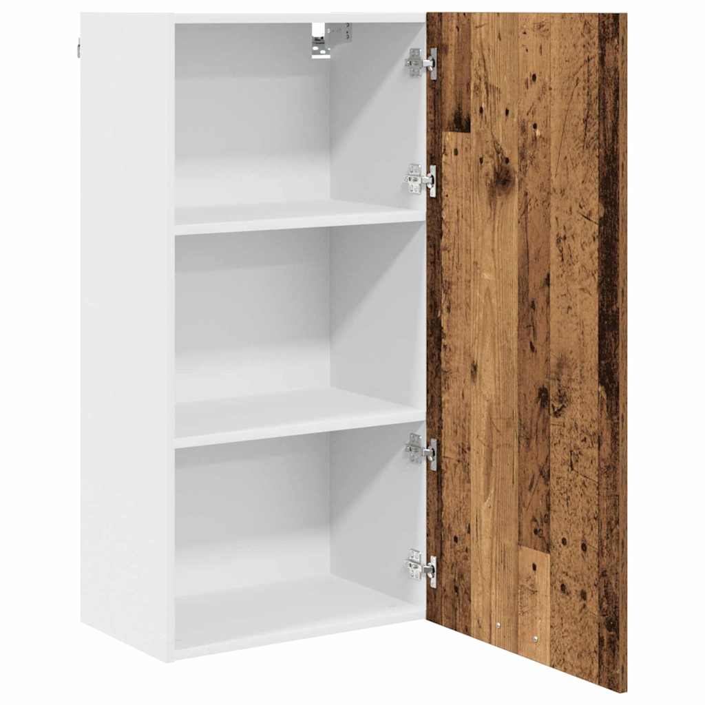 Dulap suspendat cu raft Riga Lemn vechi si Alb 50 x 31 x 100 cm — imaginea 6
