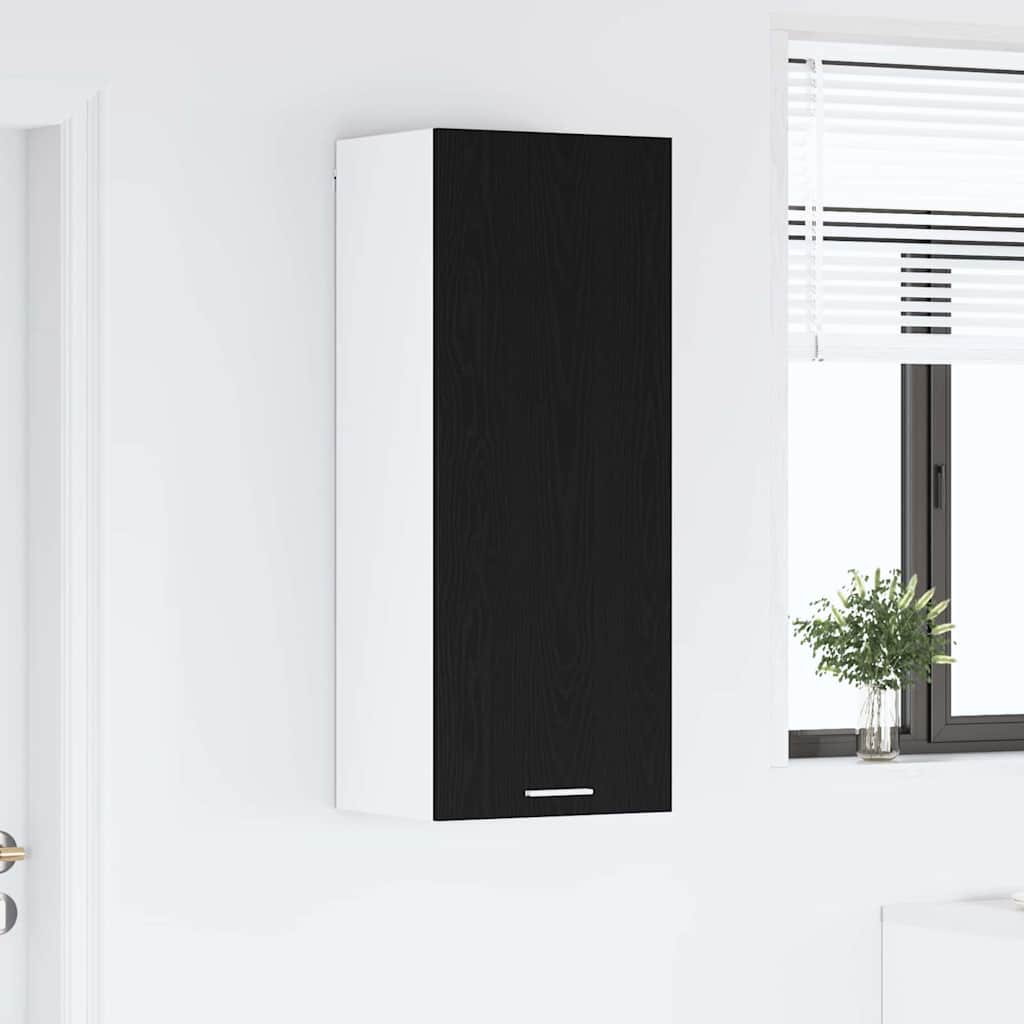 Dulap suspendat cu raft Riga Stejar Negru 40 x 31 x 100 cm — imaginea 5