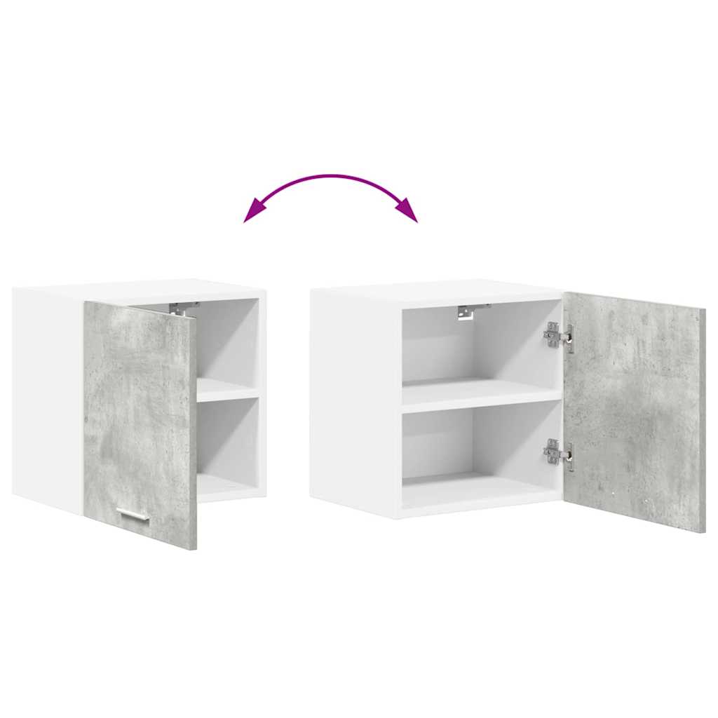 Dulap suspendat Riga 2 pcs Gri beton si Alb 40 x 31 x 40 cm — imaginea 13