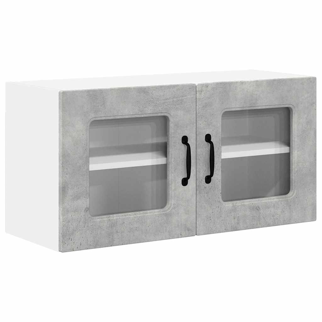 Dulap suspendat de bucatarie Gri din beton 80 x 31 x 40 cm